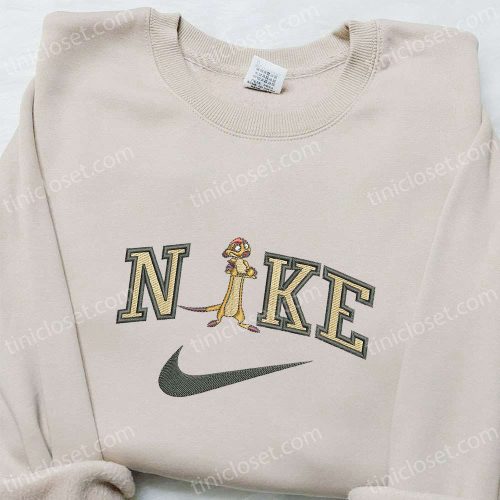 Timon x Nike Cartoon Embroidered Sweatshirt: Disney Characters Hoodie Perfect Birthday Gift Idea