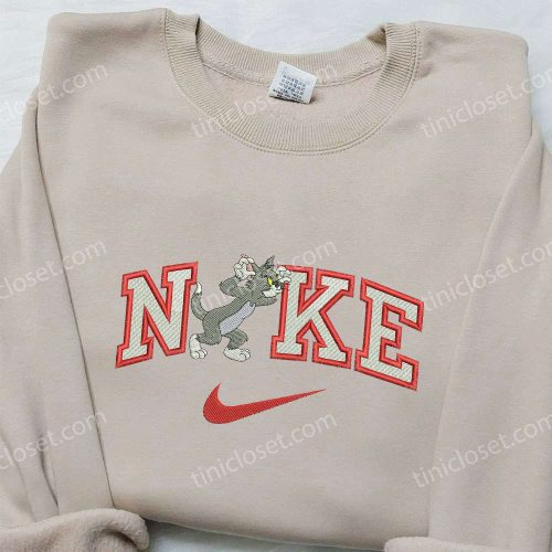 Tom x Nike Embroidered Hoodie Tom and Jerry Shirt Nike Inspired Shirt