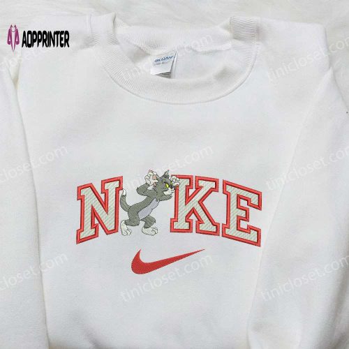 Tom x Nike Embroidered Hoodie Tom and Jerry Shirt Nike Inspired Shirt