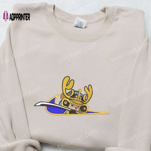 Tony Chopper x Swoosh Anime Embroidered Sweatshirt: Best One Piece Hoodie Gift