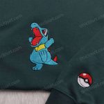 Totodile Pokemon Embroidered Shirt & Sweatshirt – Anime Hoodies for Fans