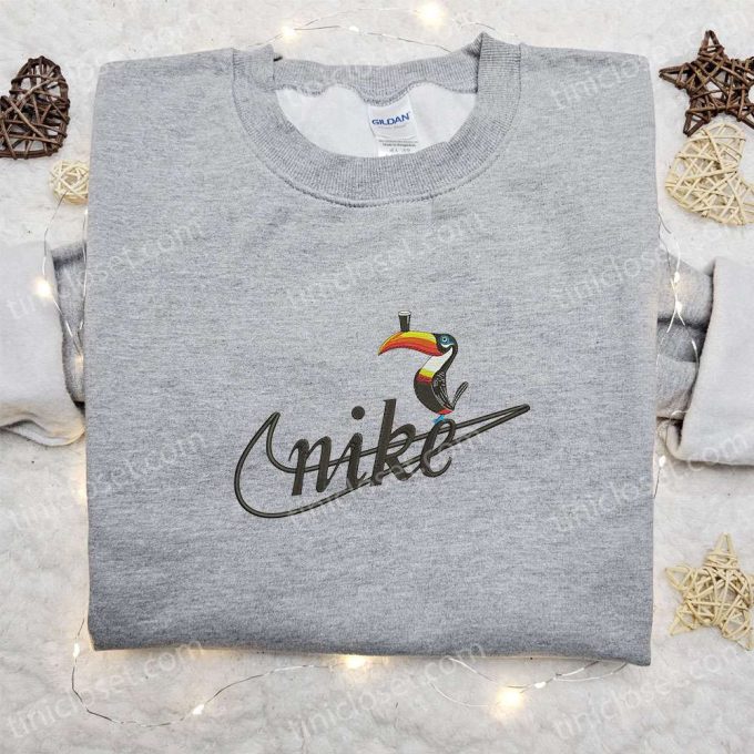 Toucans Bird x Nike Embroidered Shirt: Animal-inspired Nike-inspired shirt for a unique style