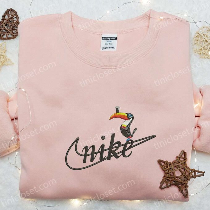 Toucans Bird x Nike Embroidered Shirt: Animal-inspired Nike-inspired shirt for a unique style