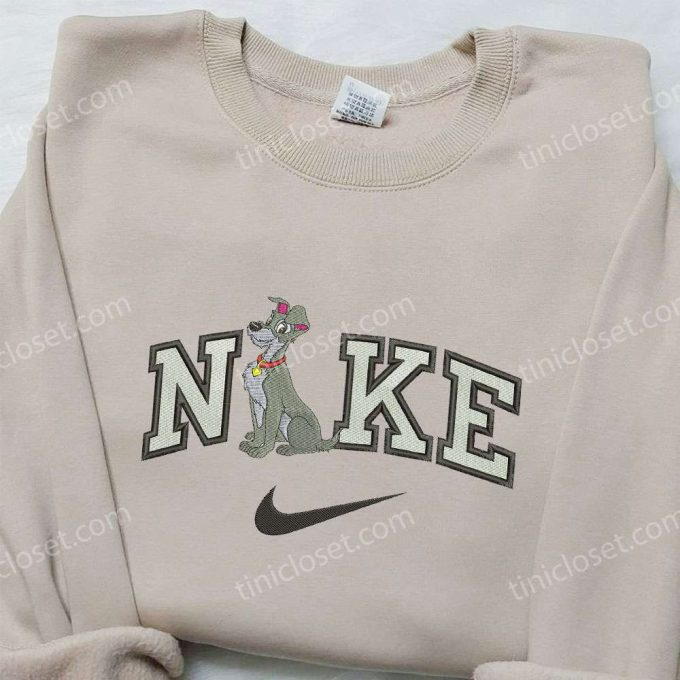 Tramp x Nike Embroidered Hoodie & Lady and the Tramp Shirt Nike Inspired Embroidered Apparel