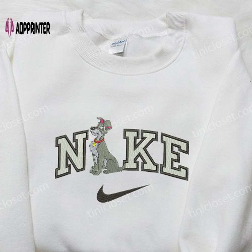 Tramp x Nike Embroidered Hoodie & Lady and the Tramp Shirt Nike Inspired Embroidered Apparel