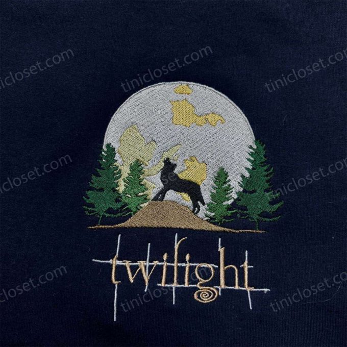 Twilight Embroidered Sweatshirt & Vintage Moon Forks Hoodie: Perfect Gifts for Twilight Saga Fans