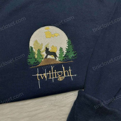 Twilight Embroidered Sweatshirt & Vintage Moon Forks Hoodie: Perfect Gifts for Twilight Saga Fans