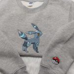 Umbreon Pokemon Sweatshirt: Embroidered Hoodie & Anime Shirt for Fans