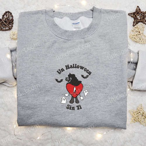 Un Halloween Sin Ti Bad Bunny Sweatshirt – Embroidered Hoodie for Best Family Gifts