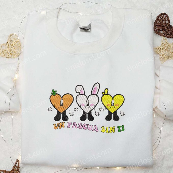 Easter Bad Bunny Embroidered Shirt & Thanksgiving Hoodie – Best Holiday Gift