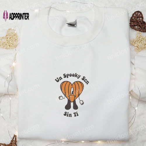 Spooky Horror Characters Embroidered Shirt – Perfect Halloween Gift for the Family