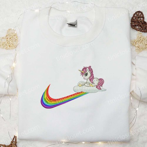 Unicorn Rainbow Embroidered Shirt: Vibrant and Magical Apparel for All Ages