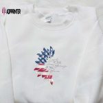 Land of the Free Embroidered Shirt: Best Patriotic Gift for National Day – USA Flag Brave & Patriotic Shirts