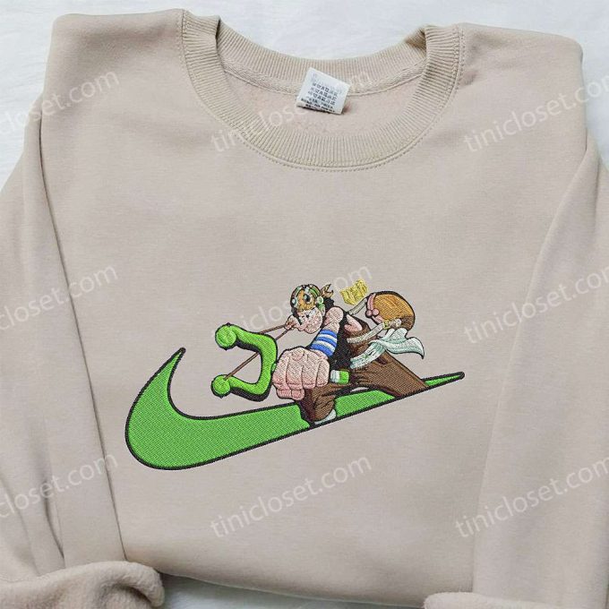 Usopp x Nike Swoosh Anime Hoodie & Embroidered One Piece Nike Inspired Shirt