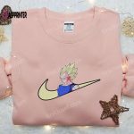 Vegeta Super Saiyan x Nike Swoosh Anime Hoodie Dragon Ball Embroidered Shirt Nike Inspired Shirt