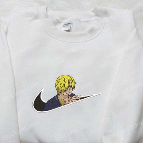 Vinsmoke Sanji x Swoosh Anime Sweatshirt: One Piece Embroidered Hoodie – Best Birthday Gift Ideas