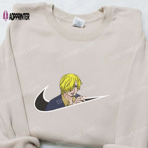 Vinsmoke Sanji x Swoosh Anime Sweatshirt: One Piece Embroidered Hoodie – Best Birthday Gift Ideas