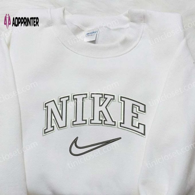 Vintage Custom Nike Embroidered Sweatshirt – Best Nike Inspired Birthday Gift