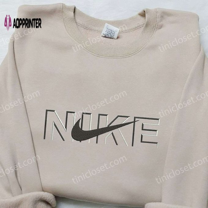 Vintage Custom Nike Embroidered Sweatshirt – Unique Nike Inspired Shirt Perfect Birthday Gift