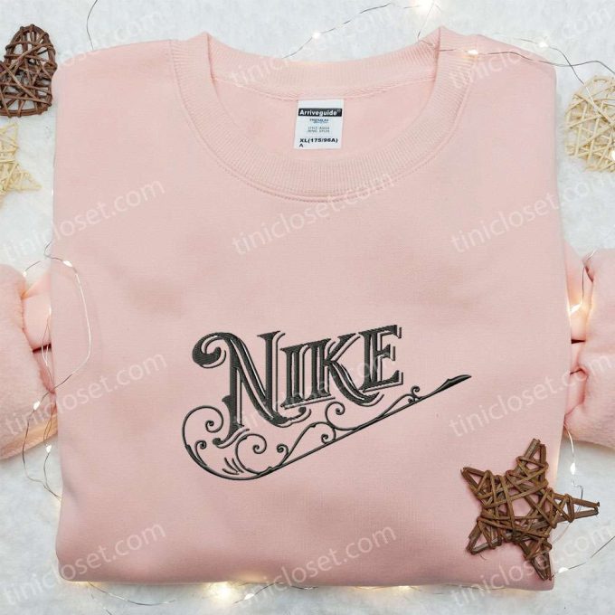 Vintage Nike Embroidered Sweatshirt & Custom Shirt: Perfect Family Gift