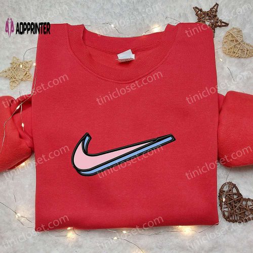 Baki Hanma x Nike Swoosh Anime Embroidered Tshirt: Perfect Nike-Inspired Gift for Family