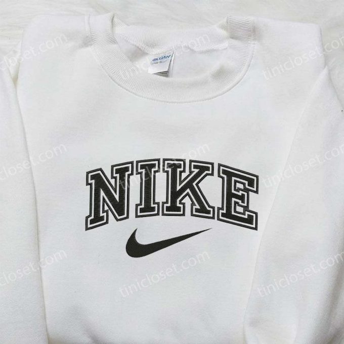 Vintage 90s Nike Spellout Embroidered Shirt: Custom Best Family Gifts