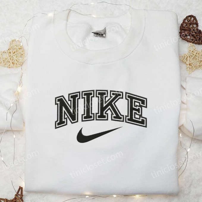 Vintage 90s Nike Spellout Embroidered Shirt: Custom Best Family Gifts