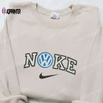 Volkswagen x Nike Embroidered Sweatshirt: Transportation Hoodie Best Birthday Gift Ideas