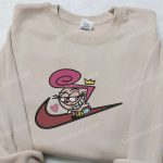 Wanda Fairywinkle x Nike Hoodie: Fairly OddParents & Nike Inspired Embroidered Shirt