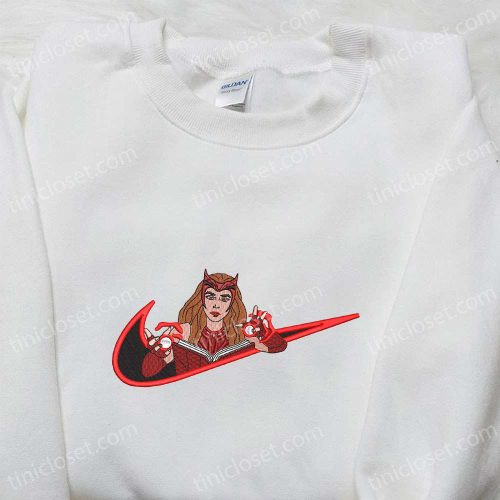 Wanda Maximoff x Swoosh Embroidered Sweatshirt: Marvel Universe Hoodie – Best Birthday Gift Ideas