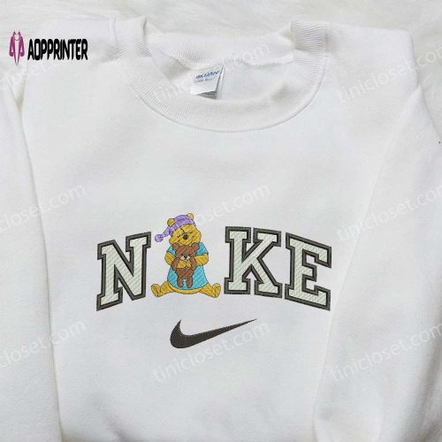 Winnie The Pooh x Nike Swoosh Embroidered Sweatshirt: Disney-Inspired and Nike Branded Shirt