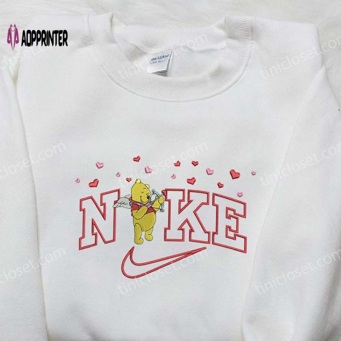 Winnie The Pooh Cupid x Nike Embroidered Sweatshirt – Disney Inspired Nike Shirt