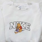 Winnie-the-Pooh x Nike Embroidered Sweatshirt: Custom Cartoon Shirt Perfect Gift Idea