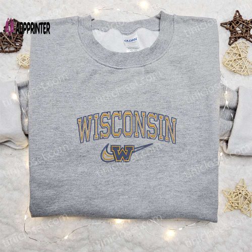 Premium Wisconsin Badgers x Nike Embroidered Shirt & Hoodie: Perfect Family Gift Ideas