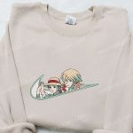 Wizard Howl & Sophie Hatter x Nike Swoosh Anime Embroidered Shirt: Best Nike Inspired Gift for Family