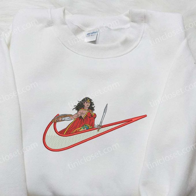 Wonder Woman x Nike Anime Hoodie & Shirts: Embroidered Swoosh & Inspired Designs