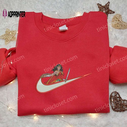 Wonder Woman x Nike Anime Hoodie & Shirts: Embroidered Swoosh & Inspired Designs