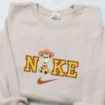 Stylish Woody x Nike Cartoon Embroidered Tshirt – Toy Story Inspired Shirt