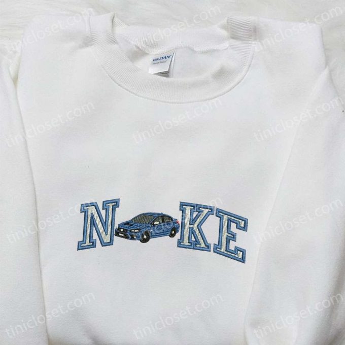 Wrx Car x Nike Embroidered Sweatshirt: Best Transportation Hoodie Perfect Birthday Gift for Family