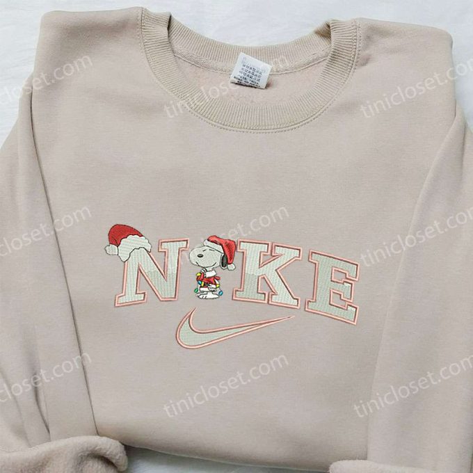 Xmas Snoopy x Nike Embroidered Sweatshirt: Best Nike Inspired Christmas Gift