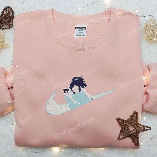 Yamatonokami Yasusada x Nike Swoosh Anime Hoodie Touken Ranbu Embroidered Shirt Nike Inspired Shirt