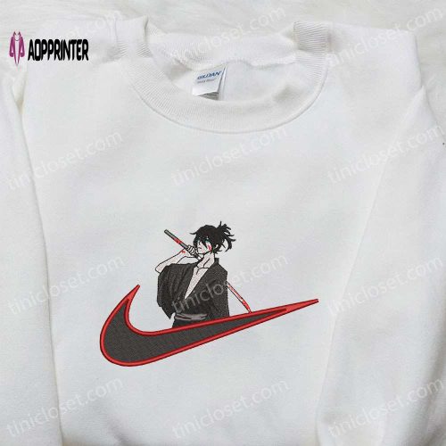 Charizard x Swoosh Anime Embroidered Sweatshirt – Nike Inspired Hoodie Perfect Birthday Gift for Family