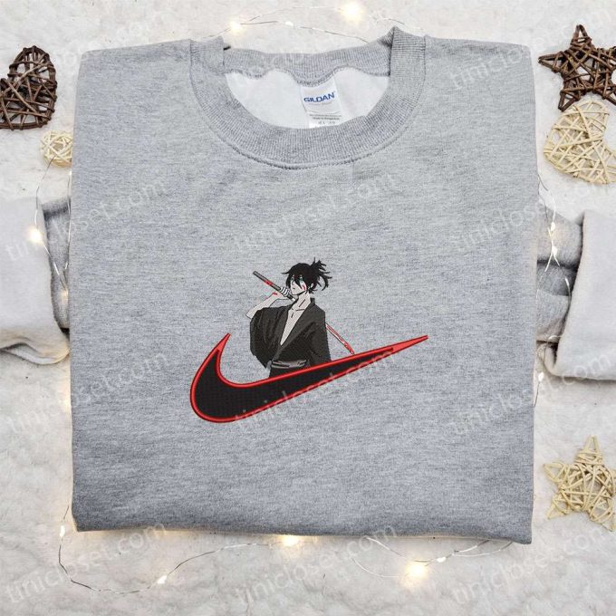 Yato x Nike Swoosh Anime Embroidered Shirt – Noragami & Nike Inspired Design