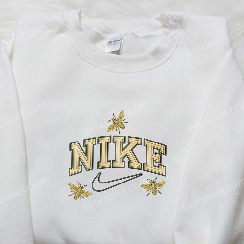 Yellow Butterfly x Swoosh Nike Embroidered Shirt – Inspiring and Stylish Nike Shirt