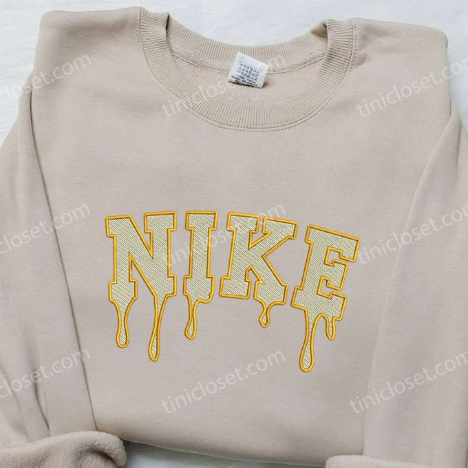 Yellow Melt x Nike Embroidered Shirt – Perfect Gift for Son Customized Nike Shirt