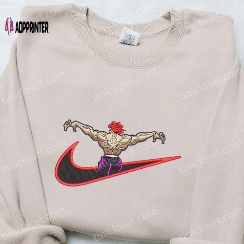 Hello Kitty x Nike Swoosh Cartoon Tshirt: Embroidered Shirt with Nike Inspiration