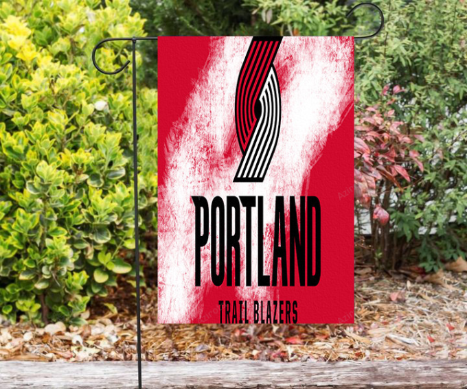 Portland Trail Blazers Reddish White Double Sided Printing Garden Flag – House Flag Home Decor Gift – House Flag Home Decor Gift