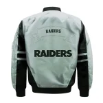 Las Vegas Raiders Bomber Jacket 3D Printed Flame Ball Pattern