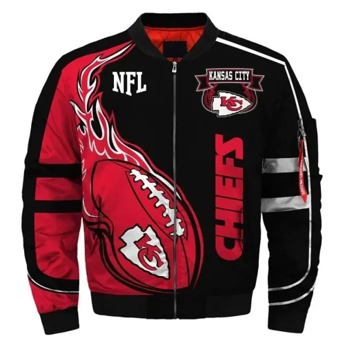 Kansas City Chiefs NFL 2023 Starter Thursday Night Gridiron Raglan Unisex Bomber Jacket V6