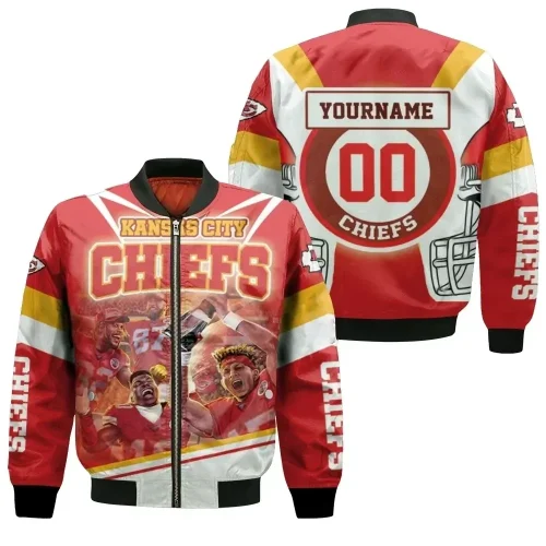 Kansas City Chiefs Bomber Jacket 3D Printed Camouflage Vintage